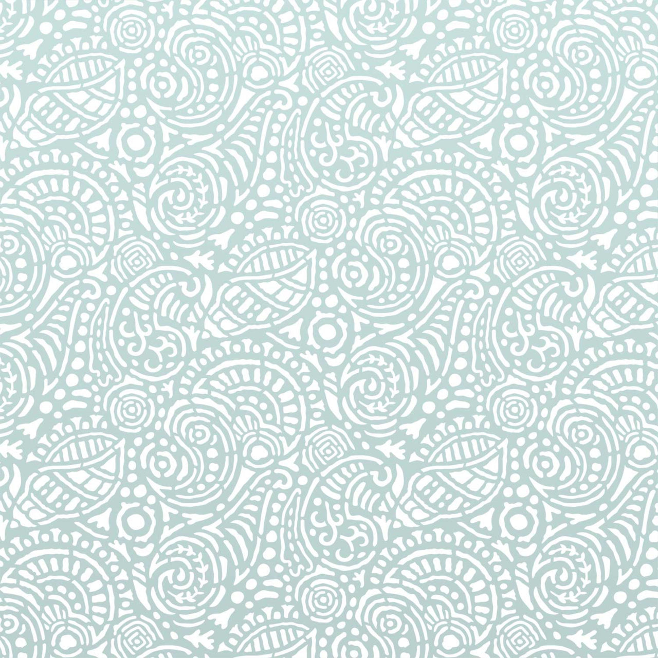 Abstract Seashells wall stencil pattern in a bluish green seashell design with repeating motifs, ideal for DIY wall painting and interior design projects.